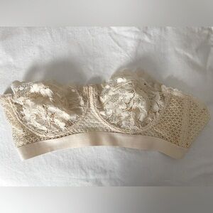 Else Petunia Strapless Underwire Bra 34B Cream Ecru Off-White NWOT